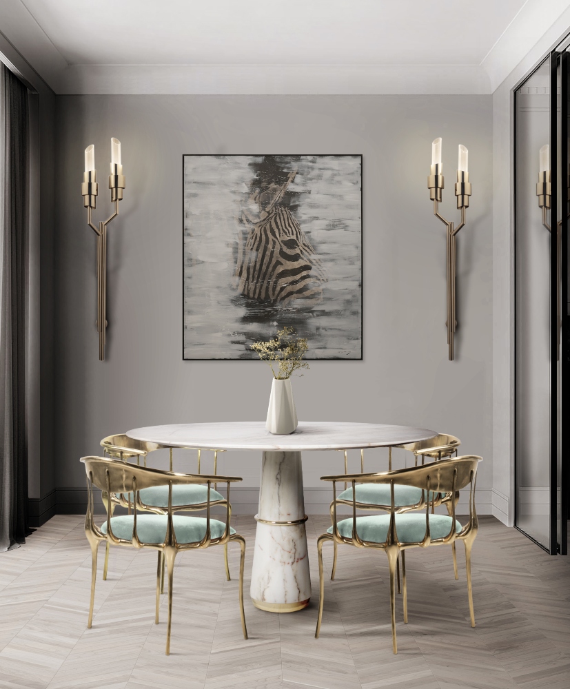 MODERN DINING ROOM WITH COVET COLLECTION PRODUCTS