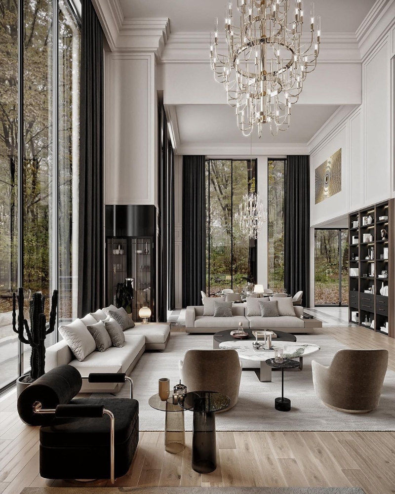 Luxury Living Room with Covet Collection
