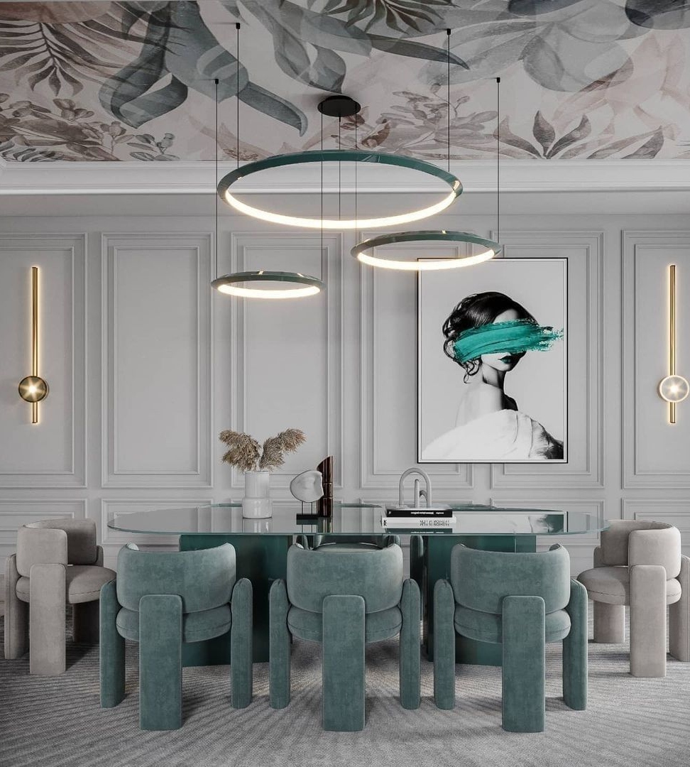 Dining Room With Stunning Pieces from Covet Collection