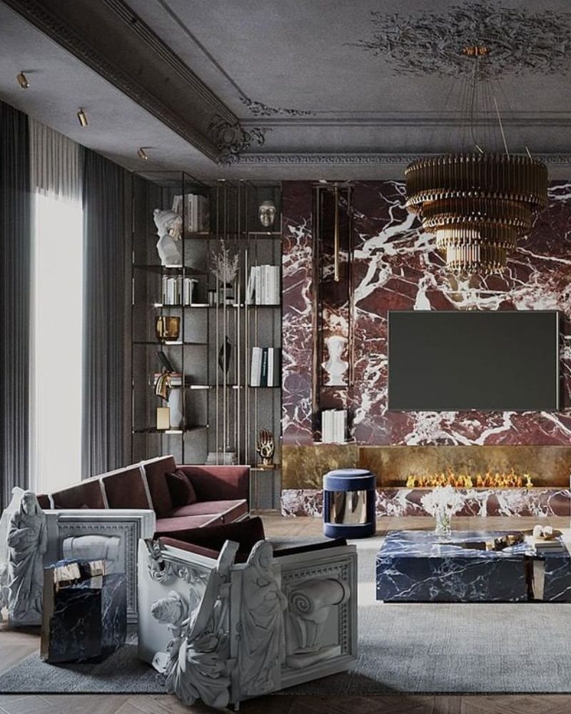 Image showcasing Living Room with Materia Capsule Collection - Covet Collection