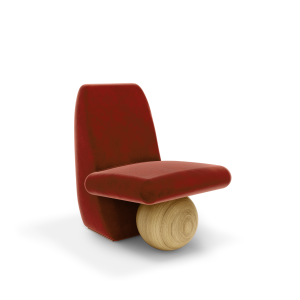 WOODEN BALL CHAIR ROUND BY COVET COLLECTION