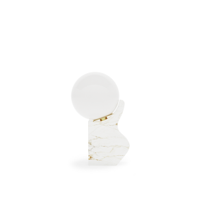MARBLE TABLE LAMP SMALL BY COVET COLLECTION