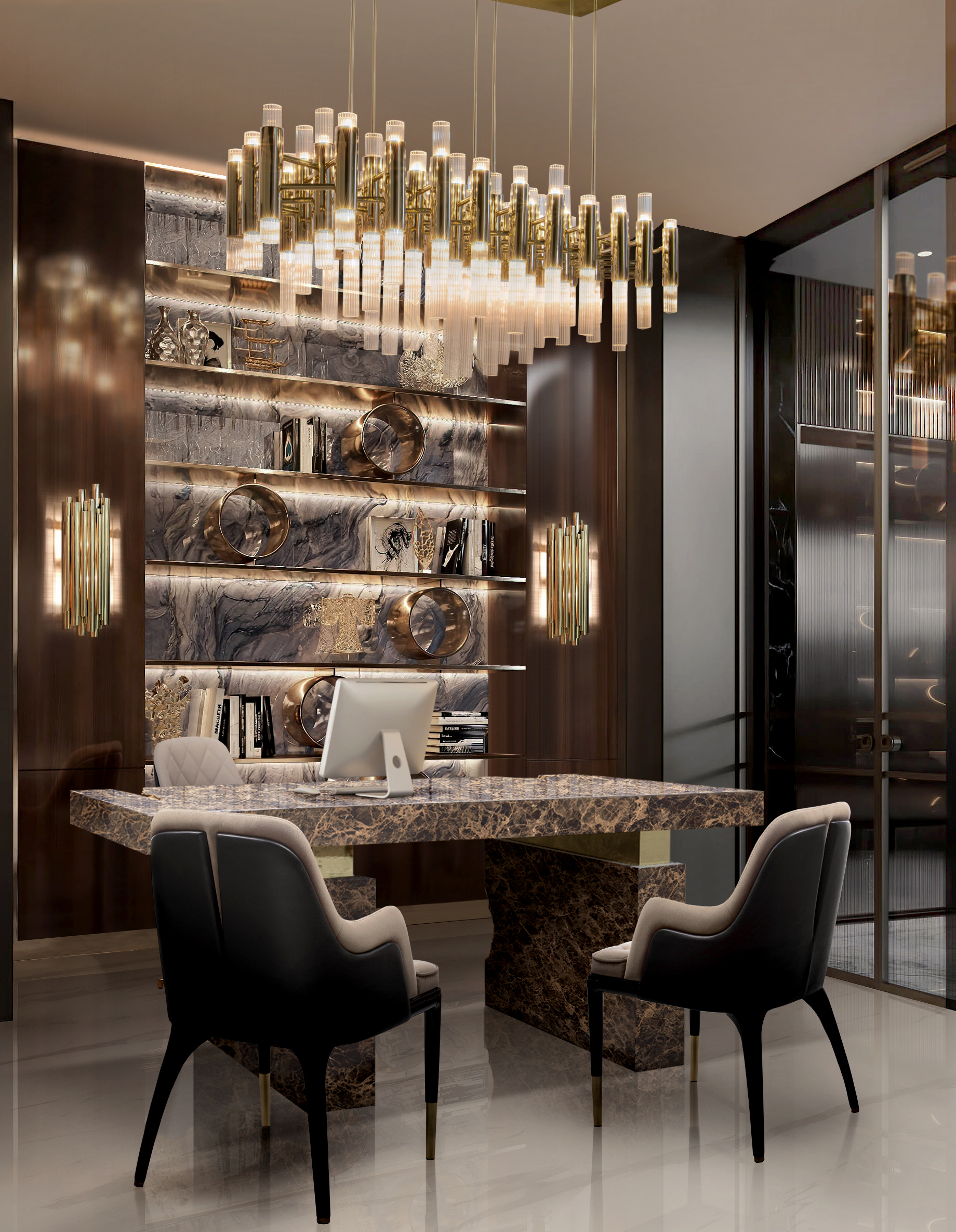 DESIGNING LUXURY OFFICES WITH A TIMELESS ELEGANCE: EMBRACING BROWN TONES