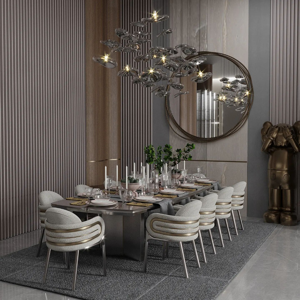 ELEVATING SPACES: COVET COLLECTION’S TIMELESS ELEGANCE IN GREY LUXURY DINING ROOM