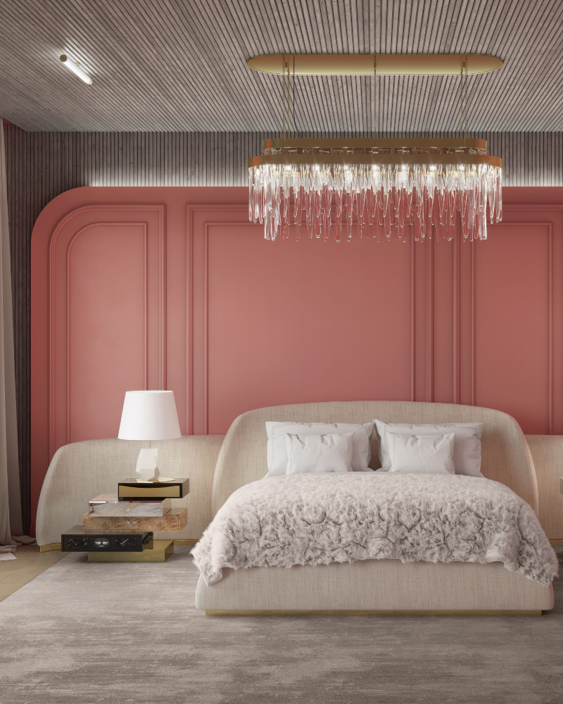 THE GLAMOUR OF A MASTER BEDROOM DESIGN IN LIGHT PINK